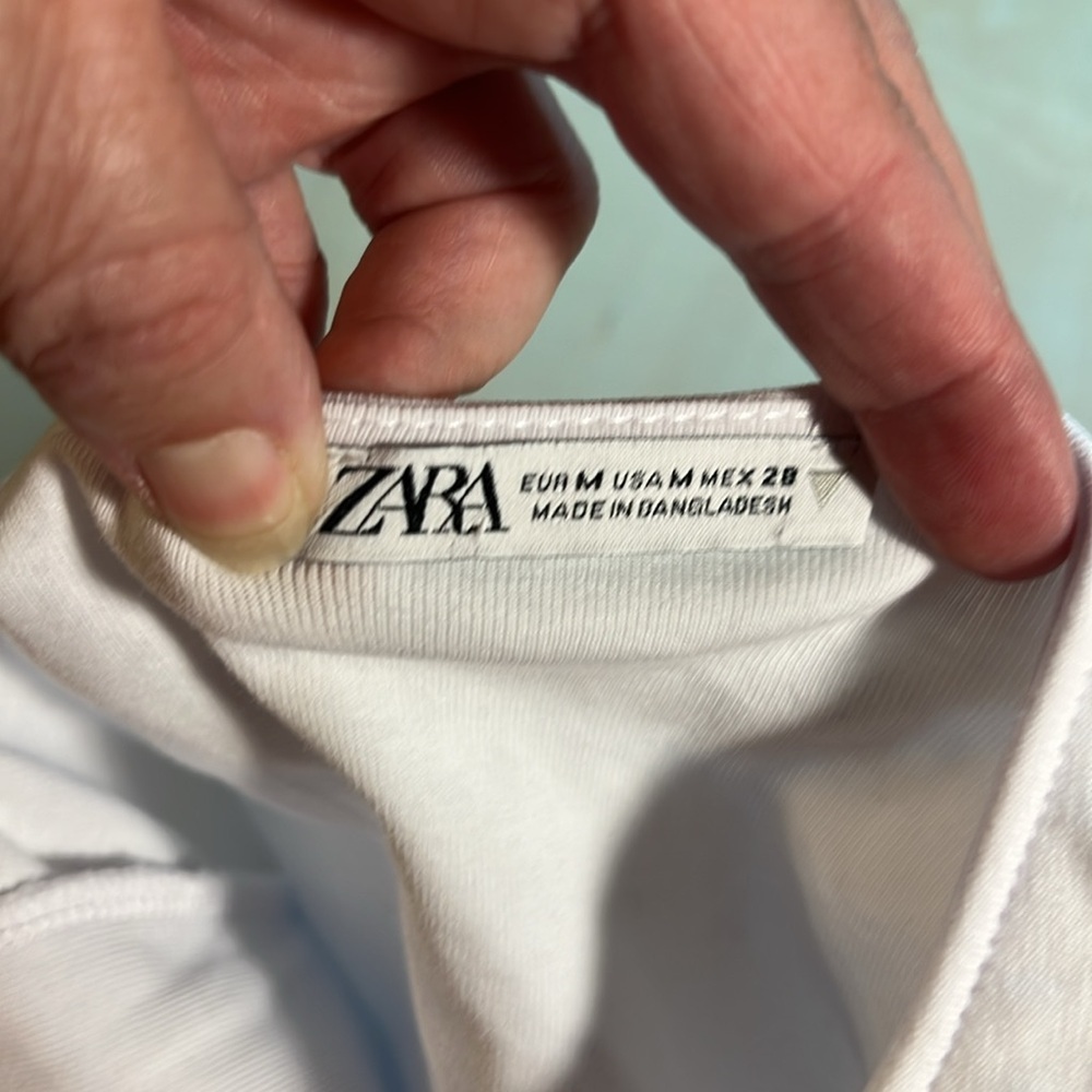 Zara Cowell Neck Open Back Crop Halter Sz M - Picture 5 of 5